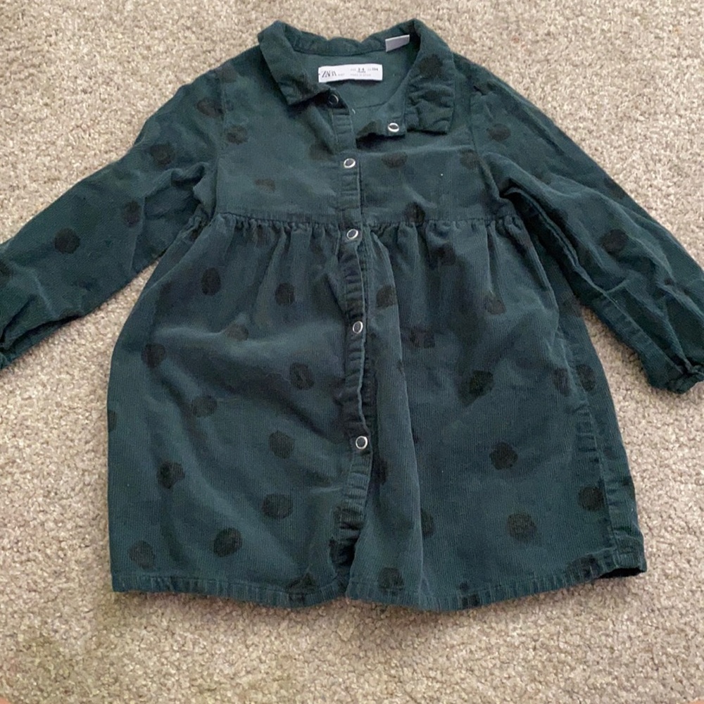 Zara polka for corduroy dress size 3/4 years